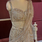 Designer Shimmering Drape Saree with Beaded Elegance