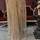 Designer Shimmering Drape Saree with Beaded Elegance