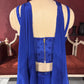Royal Blue Lehenga with Sequined Beaded Crop Top