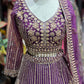 Royal Purple Heavily Embroidered Designer Lehenga with Dupatta