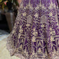Royal Purple Heavily Embroidered Designer Lehenga with Dupatta