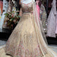Champagne Beige Embellished Lehenga with Corset Blouse & Dupatta