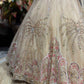 Champagne Beige Embellished Lehenga with Corset Blouse & Dupatta