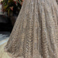 Champagne Gold Embellished Lehenga with Long-Sleeve Blouse & Dupatta