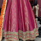 Grand Designer Ornate Pink Anarkali with Orange Dupatta
