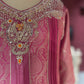 Grand Designer Ornate Pink Anarkali with Orange Dupatta