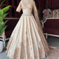 Ivory Champagne Embroidered Lehenga Elegant Bridal & Wedding Ensemble