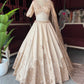 Ivory Champagne Embroidered Lehenga Elegant Bridal & Wedding Ensemble
