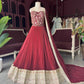 Crimson Embroidered Lehenga with Corset Blouse & Matching Dupatta