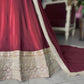 Crimson Embroidered Lehenga with Corset Blouse & Matching Dupatta