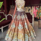 Copper Bronze Mirror Work Lehenga with Designer Blouse & Dupatta