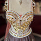 Copper Bronze Mirror Work Lehenga with Designer Blouse & Dupatta
