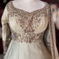 Ivory Gold Embroidered Anarkali Gown with Dupatta