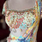 Pastel Multicolor Printed Draped Saree with Embellished Blouse
