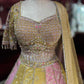 Multicolour & Blush Pink Embroidered Lehenga Choli with Dupatta