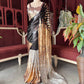 Black, Gold & Silver Sequin Designer Saree with Matching Blouse