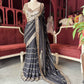 Black Mirror Work Saree with Embellished Designer Blouse