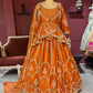 Orange Colour Silk Designer Lehenga With Jacket