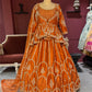 Orange Colour Silk Designer Lehenga With Jacket