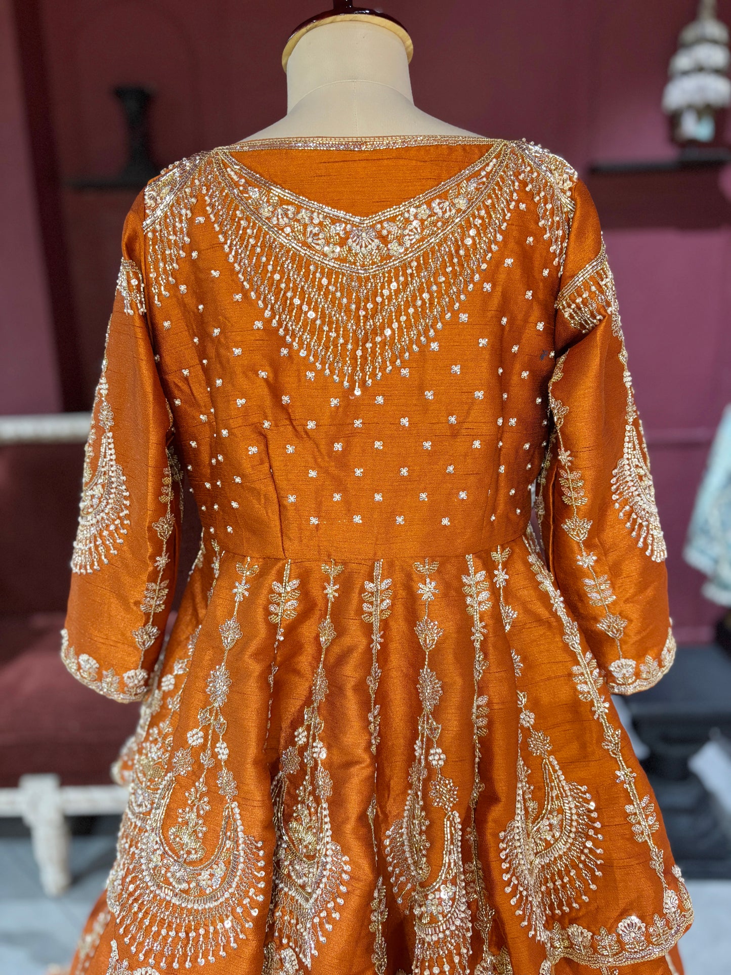 Orange Colour Silk Designer Lehenga With Jacket