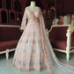 Blush Pink Embroidered Lehenga with Embellished Net Dupatta