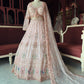 Blush Pink Embroidered Lehenga with Embellished Net Dupatta