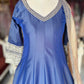 Royal Blue Embroidered Anarkali Gown with Dupatta