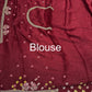 Gajji Silk Maroon Colour Saree with Floral and Bird Embroidery