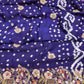 Gajji Silk Royal Blue Saree with Golden Bird Embroidery