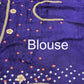 Gajji Silk Royal Blue Saree with Golden Bird Embroidery