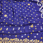 Gajji Silk Royal Blue Colour Saree with Ornate Floral Motifs