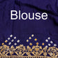 Gajji Silk Royal Blue Colour Saree with Ornate Floral Motifs