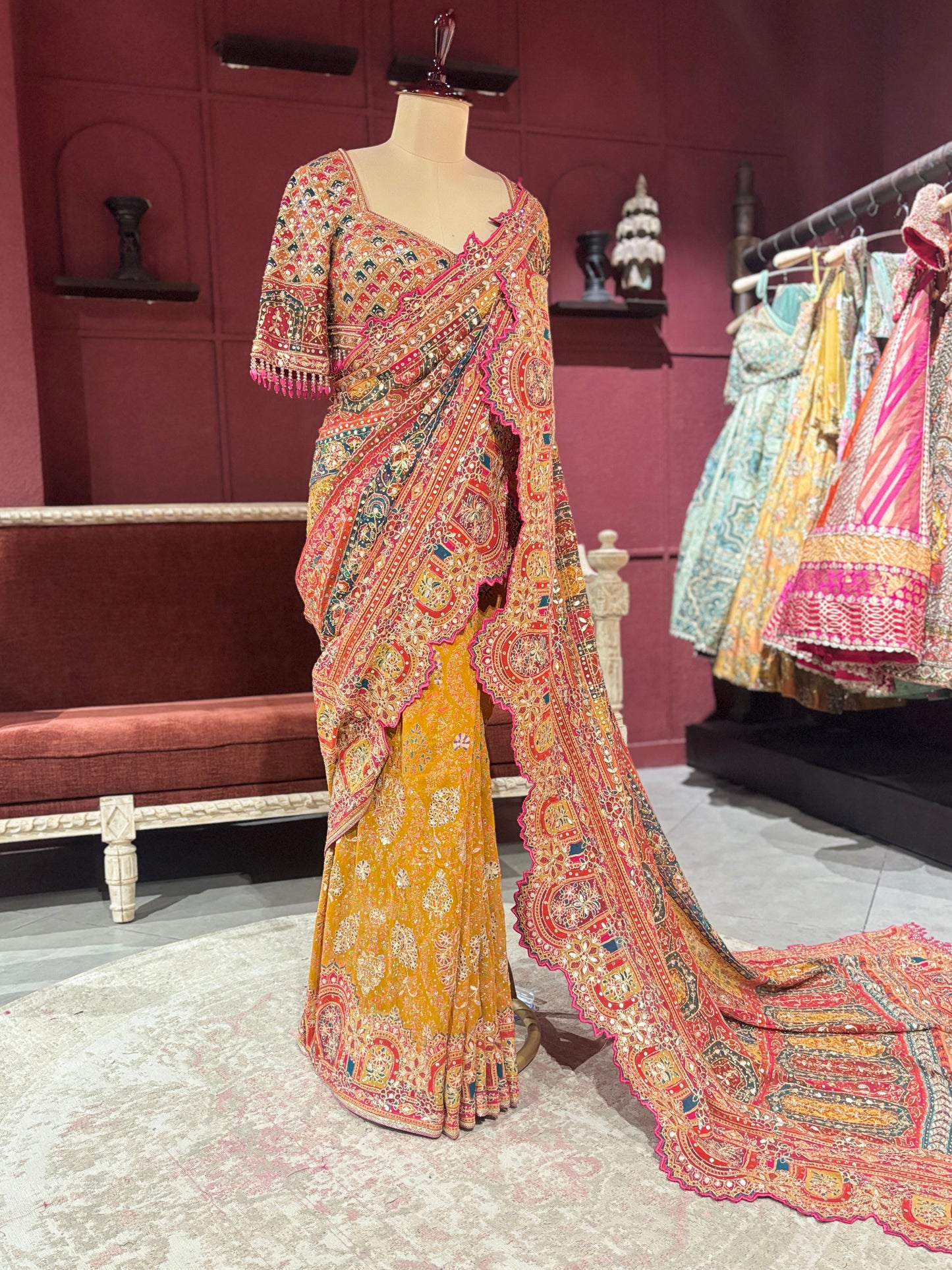 Grand Designer Georgette Saree with Ornate Embroidery