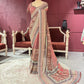 Designer Multi Colour Georgette Saree with Ornate Beadwork