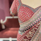 Designer Multi Colour Georgette Saree with Ornate Beadwork