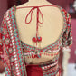 Designer Chinon Saree with Multicolor Floral Embroidery