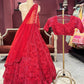 Red Colour Hand Embroidered Lehenga With Designer Blouse