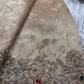 Golden Silk Saree with Ornate Bird Embroidery