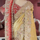 Golden Designer Saree with Paisley Embroidery With Dupatta