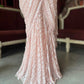 Blush Pink Sequin Designer Saree with Embellished Blouse