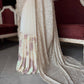 Champagne Sequin Designer Saree Gown with Embellished Blouse