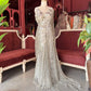Golden Sequin Designer Saree Gown with Embellished Blouse
