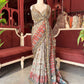 Rust & Ivory Printed Saree with Embellished Designer Border