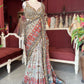 Rust & Ivory Printed Saree with Embellished Designer Border