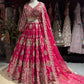 Rani Pink Designer Lehenga with Heavy Gold Embroidery
