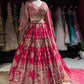 Rani Pink Designer Lehenga with Heavy Gold Embroidery