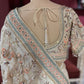 Tissue Silk Designer Saree with Pastel Floral Embroidery