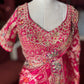 Rani Pink Silk Saree with Heavy Embroidered Designer Border
