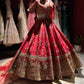 Red Bridal Lehenga with Heavy Gold Embroidery & Dupatta