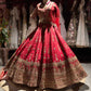 Red Bridal Lehenga with Heavy Gold Embroidery & Dupatta